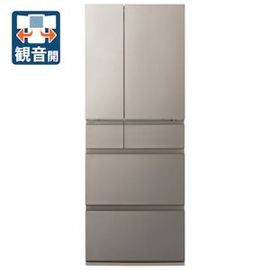 パナソニック｜450L 6ドア冷蔵庫（ヘアラインシャンパン）｜NR-F45HY2-N
