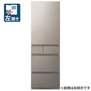 パナソニック｜457L 5ドア冷蔵庫(ヘアラインシャンパン)【左開き】｜NR-E46HV2L-N