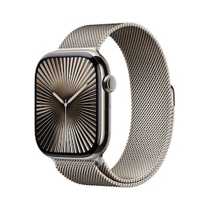 Apple�bApple Watch Series 10�iGPS + Cellular���f���j- 46mm�i�`�������`�^�j�E���P�[�X�ƃi�`�������~���l�[�[���[�v - M/L�y�݌ɏ����z�bMWYC3J/A