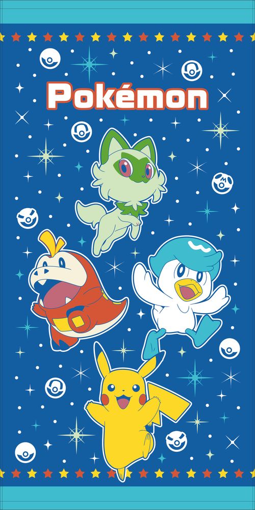 中*尉様 ポケ　ユウリ　バスタオル　448 ウォッシュタオル ポケモン （約34×35cm） | 林(Hayashi