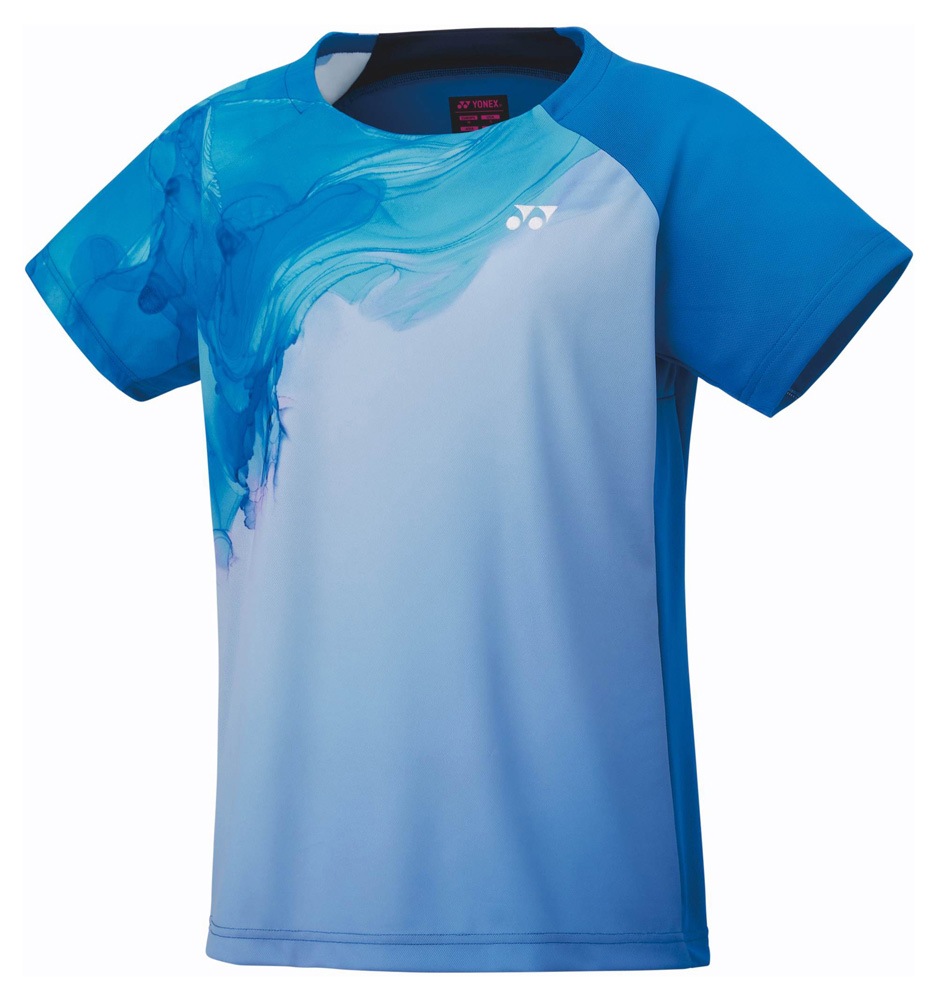 【ヨネックス】極美品 ゲームシャツ ブルー チェック Lサイズ レディース YONEX ヨネックス ゲームウェア レディース ゲームシャツ