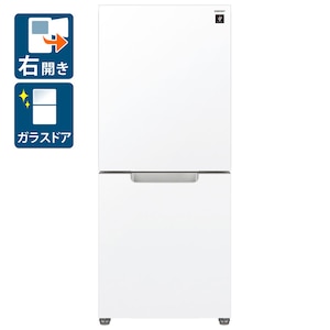 シャープ｜152L 2ドア冷蔵庫（クリアホワイト）｜SJ-GD15P-W
