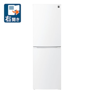シャープ｜230L 2ドア冷蔵庫（マットホワイト）【右開き】｜SJ-BD23P-W