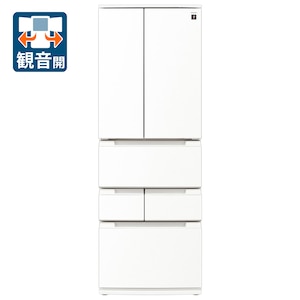 シャープ｜457L 6ドア冷蔵庫(ラスティックホワイト)｜SJ-MF46P-W