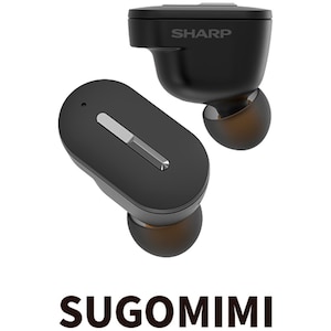 シャープ｜完全ワイヤレスBluetooth対応　聴覚拡張型イヤホン｜MH-L1SG-B