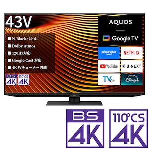 �V���[�v�b43V�^ �ʎq�h�b�g/mini LED�t���e���r�mBS�ECS 4K�`���[�i�[�����n�b4T-43X7A