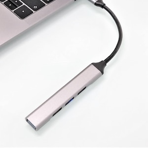 ���[�����bType-C USB�n�u�@�ɃX�����^�C�v 4�|�[�g�bLUH-CA3123