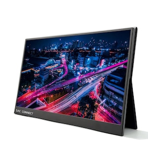 SAC CONNECT｜エスエーシーコネクト｜モバイル液晶ディスプレイ(15.6型/IPS/FullHD 1920×1080/60Hz/8ms/miniHDMI/USB Type-C)(ブラック)｜SPMFHD156