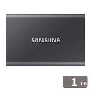 Samsung｜サムスン｜ポータブルSSD スタンダードモデル T7シリーズ 1TB（グレー）｜MU-PC1T0T-IT/A