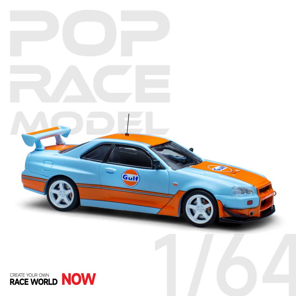 1/64 GTR R34 Gulf Oil Livery【PR64-NR34-GULF】 | POP