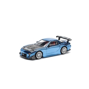 1/64 マツダ RX7 RE：雨宮 ワイドボディ ブルークロム【PR640223】