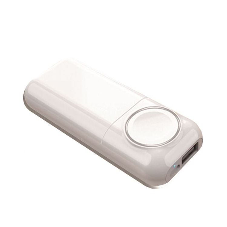 モバイルバッテリー apple watch 充電器 ワイヤレス充電 ホワイト モバイルバッテリー iphone apple watch対応 軽量 小型 5,000mAh