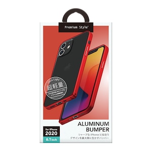 �o�f�`�biPhone 12/12 Pro�p �A���~�j�E���o���p�[ Premium Style�i���b�h�j�bPG-20GBP02RD