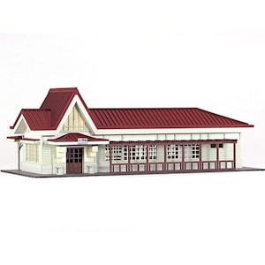 【再生産】(N) ACM-004K 駅舎シリーズ04 地方駅舎/吉ヶ原駅タイプ ペーパーモデルキット