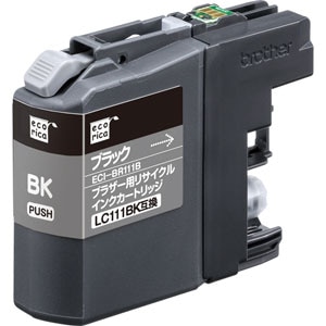 エコリカ｜［ブラザー LC111BK 互換］リサイクルインクカートリッジ（ブラック）｜ECI-BR111B