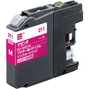 エコリカ｜［ブラザー LC211M 互換］リサイクルインク（染料マゼンタ）｜ECI-BR211M