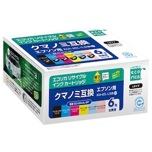 エコリカ｜［エプソン KUI-6CL-L 互換］リサイクルインクカートリッジ（6色セット）｜ECI-EKUIL-6P