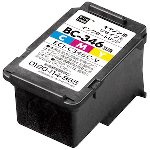 エコリカ｜［キヤノン BC-346 互換］リサイクルインクカートリッジ （カラー）｜ECI-C346C-V