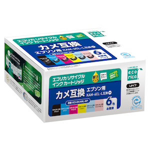 エコリカ｜［エプソン KAM-6CL-L 互換］リサイクルインクカートリッジ（6色セット）｜ECI-EKAML-6P