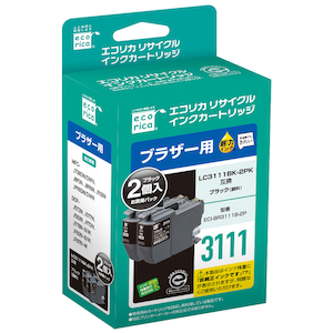 �G�R���J�b�m�u���U�[ LC3111BK-2PK �݊��n���T�C�N���C���N�J�[�g���b�W�i2�F�p�b�N�j�bECI-BR3111B-2P