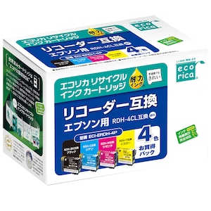 エコリカ｜［エプソン RDH-4CL 互換］リサイクルインクカートリッジ（4色セット）｜ECI-ERDH-4P