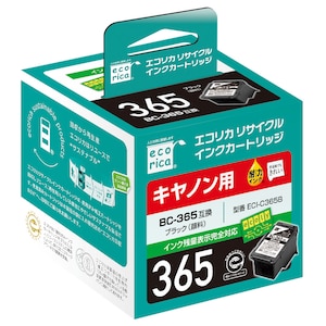 エコリカ｜［キャノン BC-365 互換］リサイクルインクカートリッジ（ブラック）｜ECI-C365B