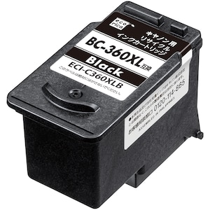 エコリカ｜［キヤノン BC-360XL 互換］リサイクルインクカートリッジ（ブラック/顔料/大容量）｜ECI-C360XLB