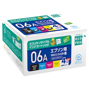 エコリカ｜［エプソン IB06CL5A 互換］リサイクルインク[4色（5本）セット]｜ECI-EIB06A-5P