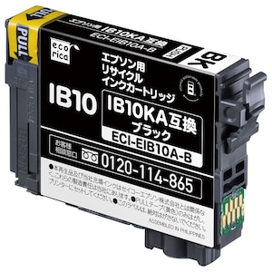 エコリカ｜［エプソン IB10KA 互換］リサイクルインクカートリッジ（ブラック/顔料）｜ECI-EIB10A-B