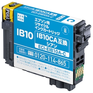 エコリカ｜［エプソン IB10CA 互換］リサイクルインクカートリッジ（シアン/染料）｜ECI-EIB10A-C