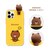 LINE FRIENDS�biPhone 12 mini�p �t�B�M���A�t���J���[�\�t�g�P�[�X�iDRAWING BROWN�j�bKCE-CSB027