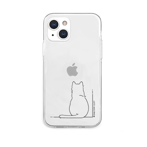 AKAN�biPhone 13�i6.1�C���`�j�p �w�ʃJ�o�[�^ TPU�N���A�P�[�X�iSIRONEKO�j�bAK20991I13