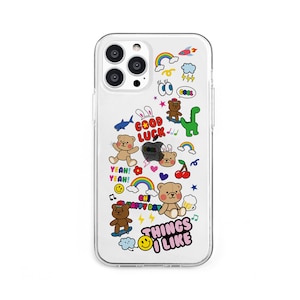 Dparks�biPhone 13 Pro�i6.1�C���`�j�p �w�ʃJ�o�[�^ TPU�N���A�P�[�X�iTHINGS I LIKE�j�bDS21178I13P