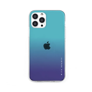 Dparks�biPhone 13 Pro�i6.1�C���`�j�p �w�ʃJ�o�[�^ TPU�N���A�P�[�X �O���f�[�V�����i�G�������h�u���[�j�bDS21182I13P