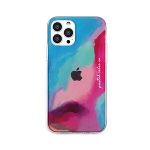 Dparks�biPhone 13 Pro�i6.1�C���`�j�p �w�ʃJ�o�[�^ TPU�N���A�P�[�X �p�X�e���J���[�iPINK BLUE�j�bDS21199I13P