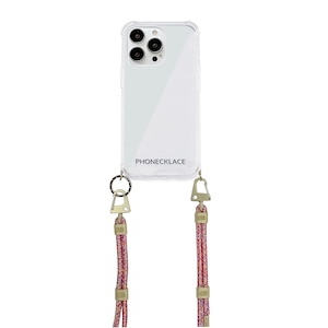PHONECKLACE�biPhone 13 Pro�i6.1�C���`�j�p �w�ʃJ�o�[�^ �N���X�{�f�B�X�g���b�v�t�� �N���A�P�[�X�iRainbow�j�bPN21608I13PRB