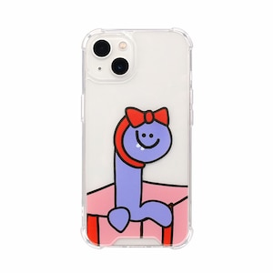 168cm�biPhone 13�p �n�C�u���b�h�N���A�P�[�X�iPueple Olly with �M�t�g�j�b168256I13