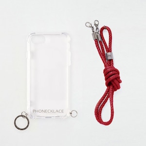 PHONECKLACE�biPhone SE(��3/2����)/8/7�p ���[�v�V�����_�[�X�g���b�v�t���N���A�P�[�X�i�_�[�N���b�h�j�bPN22759ISE3