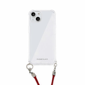 PHONECKLACE�biPhone 15�p ���[�v�V�����_�[�X�g���b�v�t���N���A�P�[�X�i�_�[�N���b�h�j�bPN25562I15