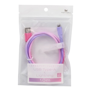MOTTERU (���b�e��)�b�O���f�[�V�����P�[�u�� USB-A to Lightning 1m�i�R�b�g���L�����f�B�J���[�j�bMOT-SCBALG100-CC