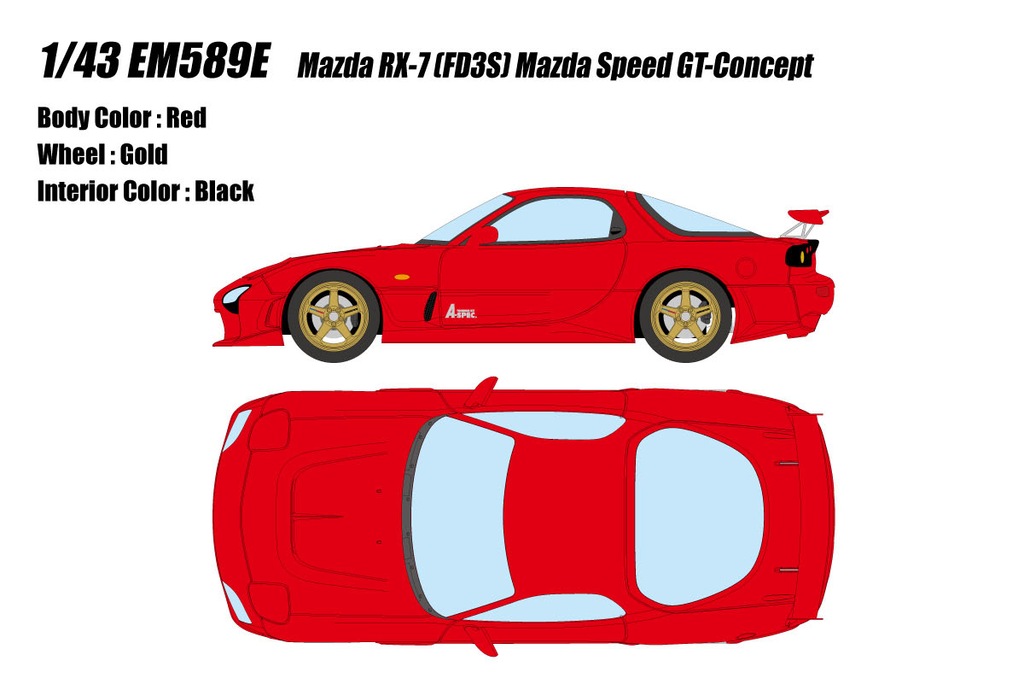 ミニカー　1/43 Mazda RX-7 (FD3S) Mazda Speed GT-Concept(レッド) [EM589E] アイドロン EM589E マツダ RX-7 (FD3S) マツダスピード GT