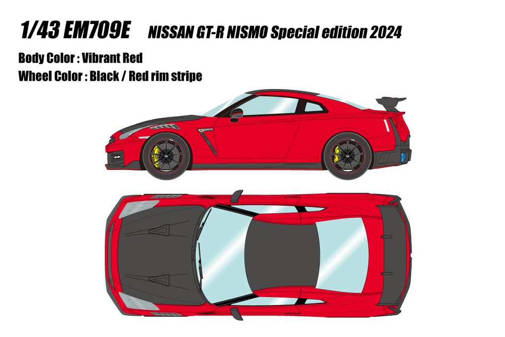 ミニカー　1/43 NISSAN GT-R NISMO Special edition 2024(バイブラントレッド) [EM709E] Amazon | EIDOLON 1/43 ニッサン GT-R NISMO Special edition