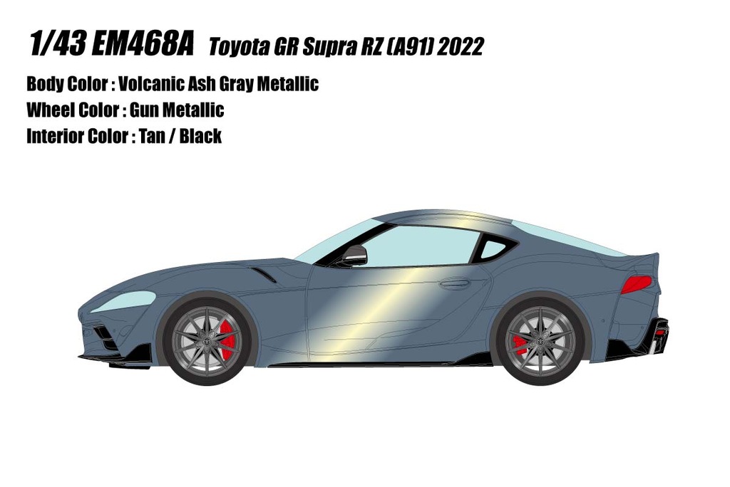 ミニカー　1/43 Toyota GR Supra RZ (A91) 2022(ヴォルカニッシュアッシュグレーメタリック) [EM468A] 1/43 Toyota GR Supra RZ (A91) 2022 ヴォルカニッシュアッシュ