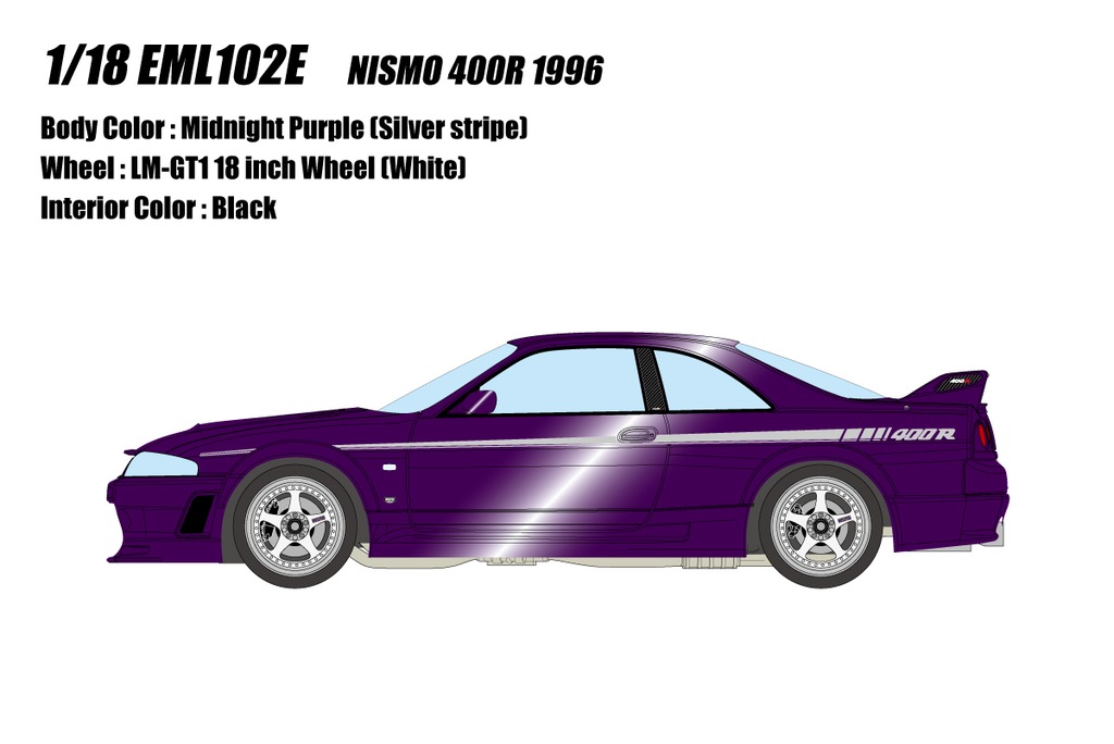 メイクアップ 【EML102E】 GT-R(BCNR33) 400R 1/18 メイクアップ 【EML102E】 GT-R(BCNR33) 400R 1/18 - メルカリ