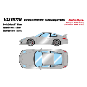 ���C�N�A�b�v�b1/43 Porsche 911 (997.2) GT3 Clubsport 2010 GT�V���o�[�yEM721E�z�bEM721E ��ټ� 911/997.2 ���޽�߰� ���ް