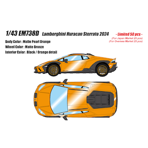 ���C�N�A�b�v�b1/43 Lamborghini Huracan Sterrato 2024 �}�b�g�p�[���I�����W�yEM738D�z�bEM738D ����� �׶� ��װ� 2024 ��ݼ�