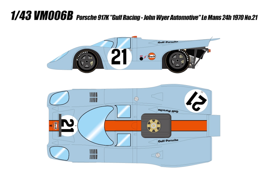 再生産】1/43 ポルシェ 917K “ガルフレーシング・ジョン ワイヤ