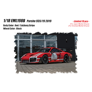 ���C�N�A�b�v�b1/18 Porsche 935/19 2019 ���b�h/�U���c�u���O�X�g���C�v�yEML198B�z�bEML198B ��ټ� 935/19 2019 گ��/������ٸ�