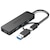 VENTION�b�x���V�����bType C��USB3.0 2-in-1 4-Port USB 3.0 �n�u �Z���t�p���[ / �o�X�p���[�Ή� 0.15m ABS Type�i�u���b�N�j�bCH-8467