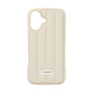 NATURALdesign�biPhone 17�p  �w�ʌ^�P�[�X FLUFFY�i���C�g�x�[�W���j�bIP25-61-FFYH01